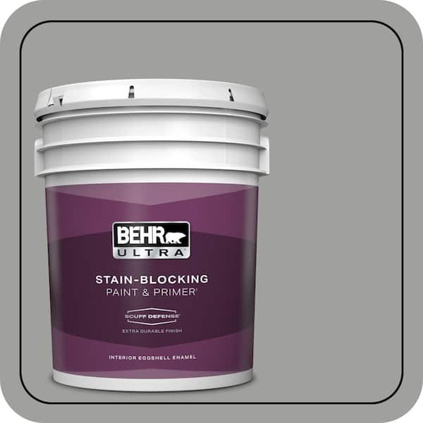 BEHR ULTRA 5 gal. #MQ6-22 Gateway Gray Extra Durable Eggshell Enamel Interior Paint & Primer