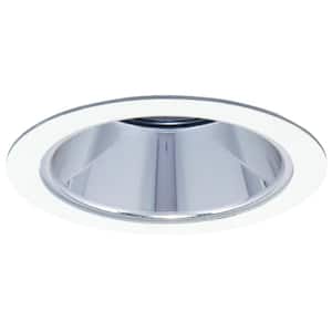 1421 Series 4 in. Specular Clear Reflector with White Recessed Trim