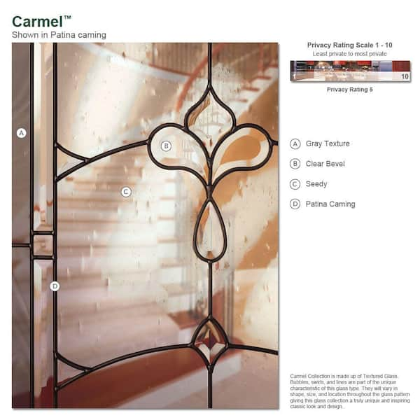 Feather River Doors 63.5 in. x 81.625 in. Carmel Patina 1/2 Lite