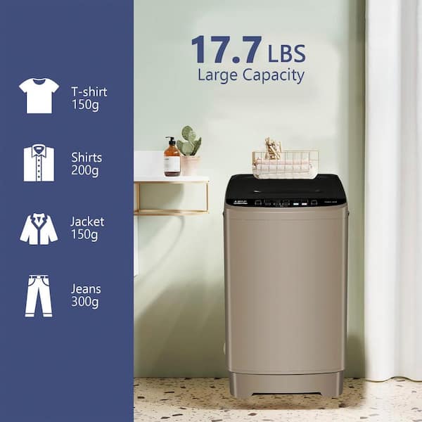 Jeremy Cass 1.73 Cu ft. Portable Top Load Washer and Spinner Combo in Black Mini Twin Tub Washer with 17.6 lbs. Large Capacity