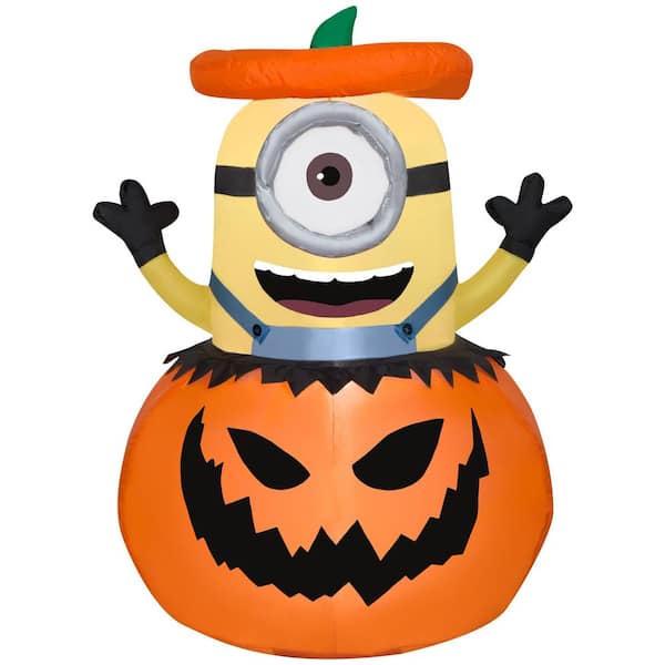 3.2 ft Airblown-Minion Popping Out Of Pumpkin Halloween Inflatable