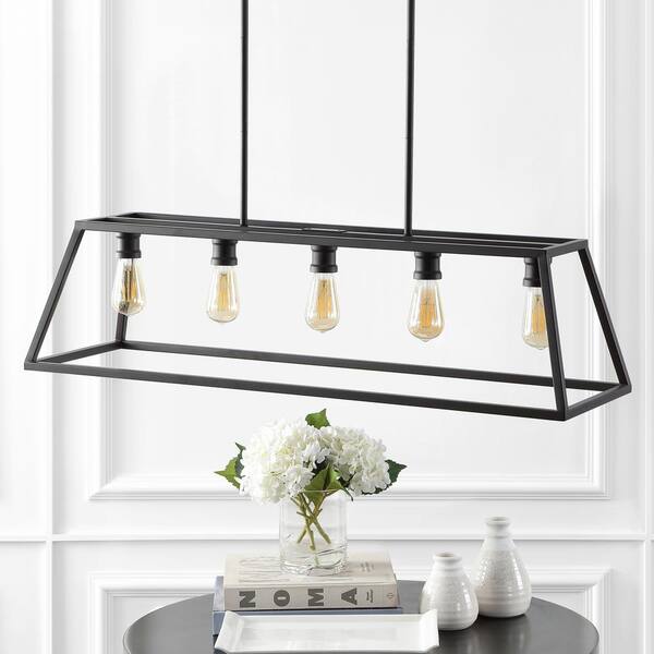 Jonathan Y Floyd 38 In 5 Light Adjustable Iron Farmhouse Vintage Led Dimmable Pendant Oil Rubbed Bronze Jyl7521a The Home Depot - Led Dimmable Pendant Ceiling Lights Jonathan Y Floyd 38 In 5 Light Adjustable Iron Farmhouse Vintage Led Dimmable Pendant Oil Rubbed Bronze Jyl7521a The Home Depot - Led Dimmable Pendant Ceiling Lights