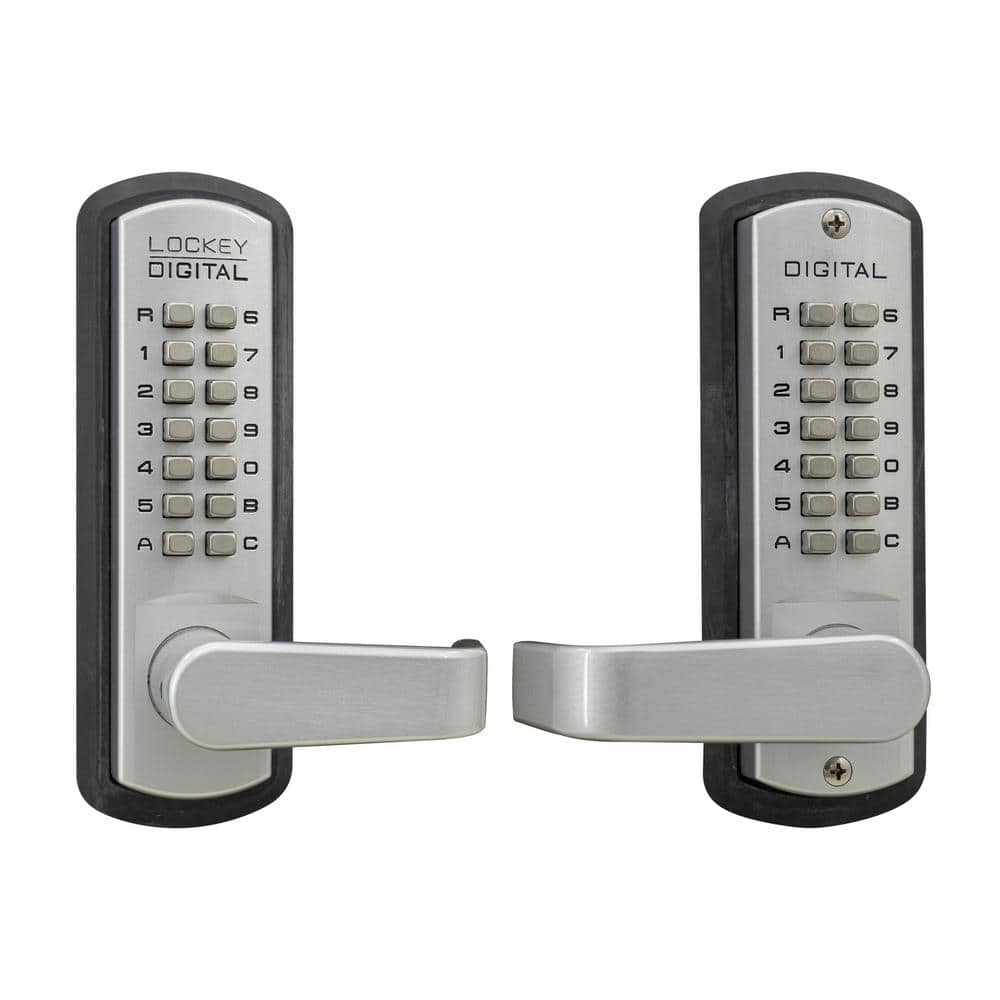 3835 Satin Chrome/Marine Grade Double Combination Mechanical Keyless Lever 
