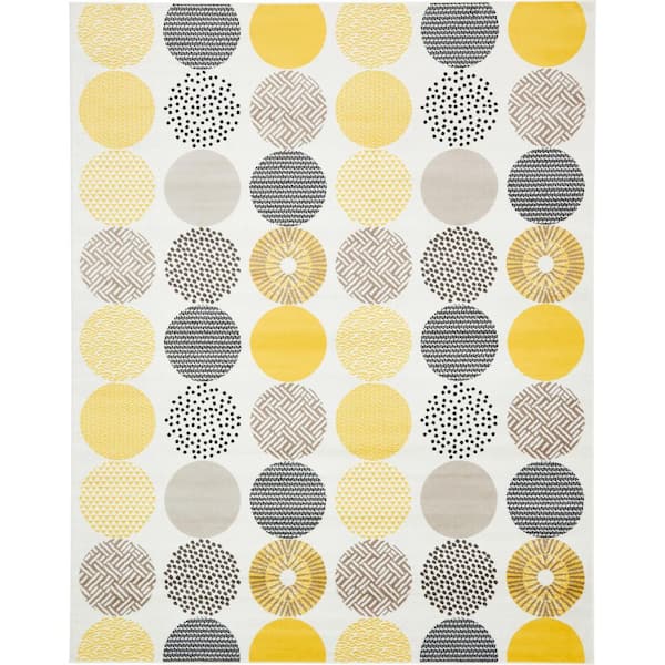 Unique Loom Metro Honey Bee Ivory 8' 0 x 10' 0 Area Rug