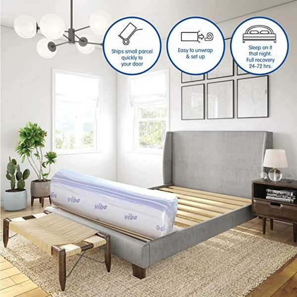 Medium Plush Gel Memory Foam 12 in. Bed-in-a-Box Mattress