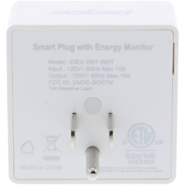 Smart Wifi Wall Plug with Energy Monitor - Energizer