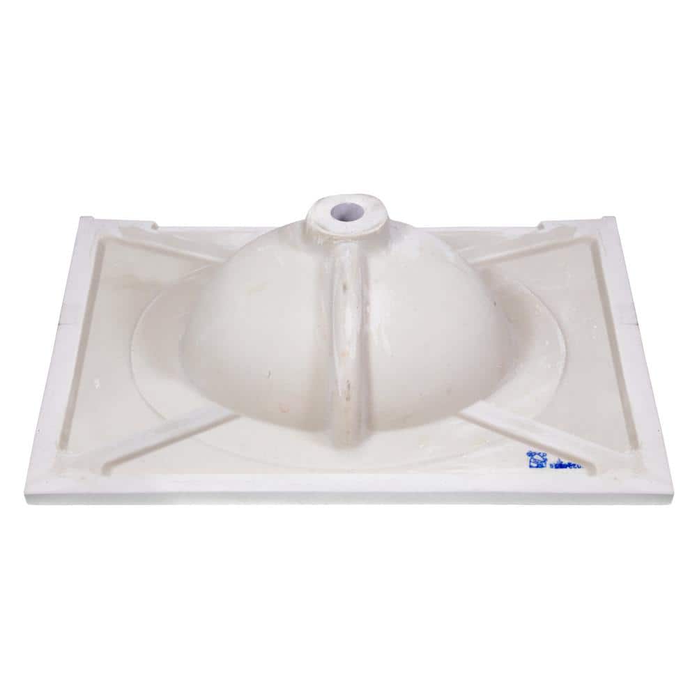 Solid White Cultured Marble 31-Inch Vanity Top with Backsplash