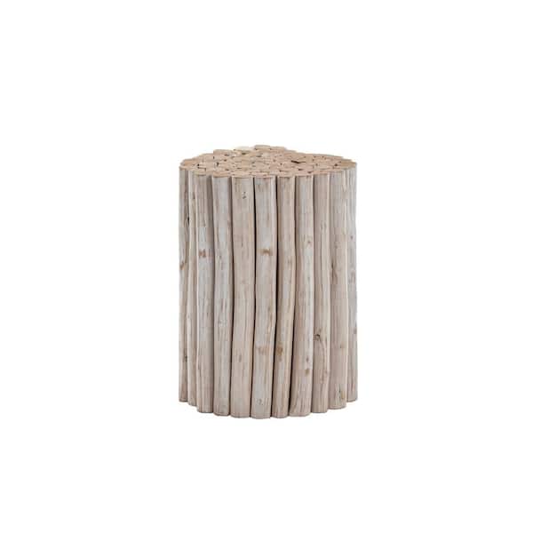 Unbranded White Round Wood Outdoor Side Table Farmhouse Retro Round Wood Coffee Table Indoor Cocktail Table