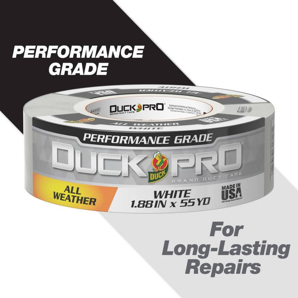 Duck Pro 1.88 in. x 55 yds. White All-Purpose Duct Tape