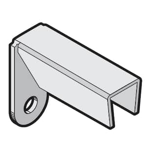US Door and Fence 1 in. Black Fence Mounting Bracket Square Rails (4-Pack)