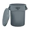 Rubbermaid Commercial Products BRUTE 44 Gal. Grey Vented Plastic Outdoor Trash Can For Restaurants/Offices/Warehouses/Commercial Environments 2031187