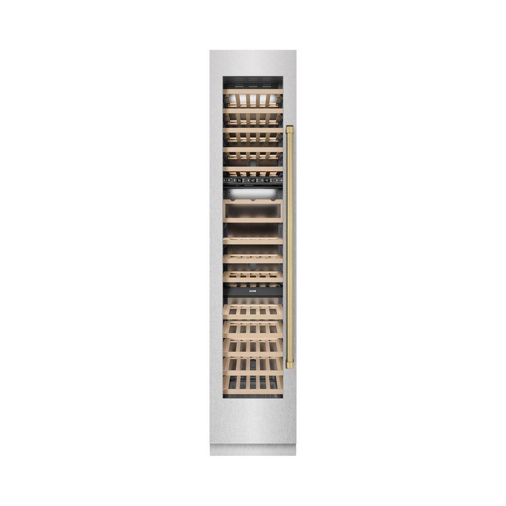 Autograph Edition 18 in. Satin Triple Zone 68 Bottle Left Hinge Column Wine Cooler with Champagne Bronze Accents price history on PriceWatchPro