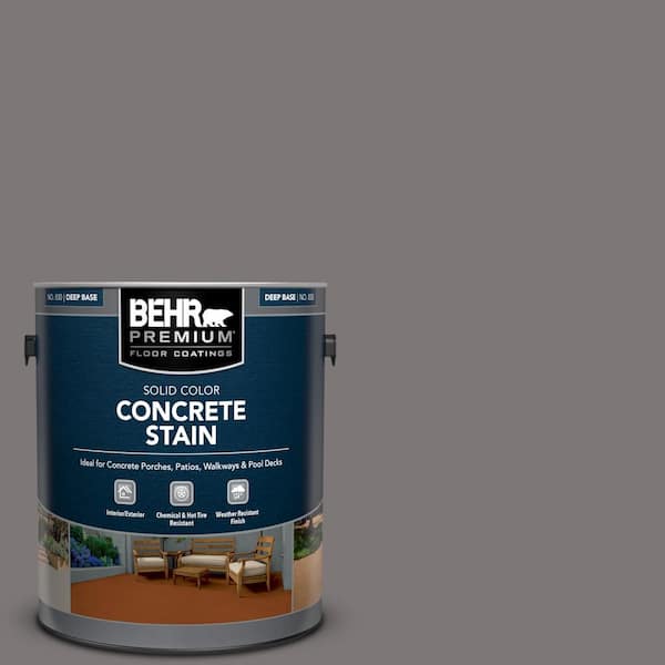 BEHR PREMIUM 1 gal. #PFC-74 Tarnished Silver Solid Color Flat Interior/Exterior Concrete Stain