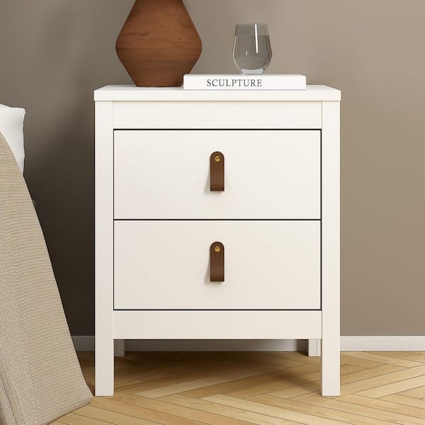 Tvilum Madrid 2-Drawer White Nightstand