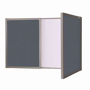 Visuall 36 in. W x 24 in. H Whiteboard Cabinet with Tackboard Doors