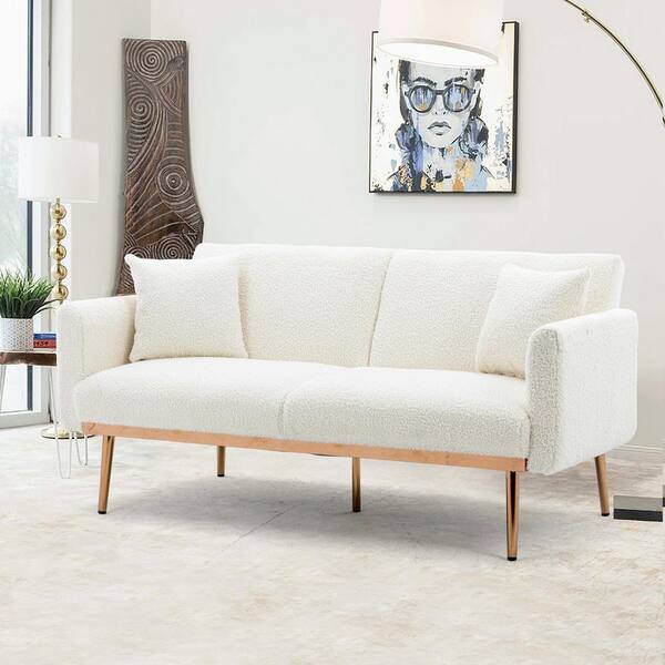 white two seater sofa