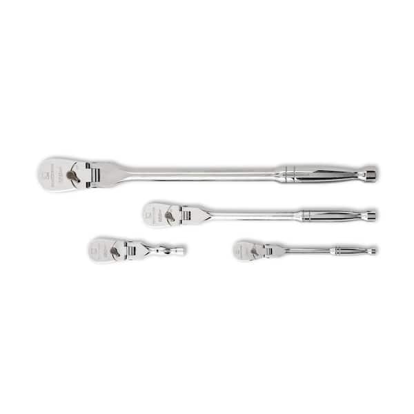 GEARWRENCH 1/4 in., 3/8 in. and 1/2 in. Drive 120XP Flex Handle Ratchet Set (4-Piece)