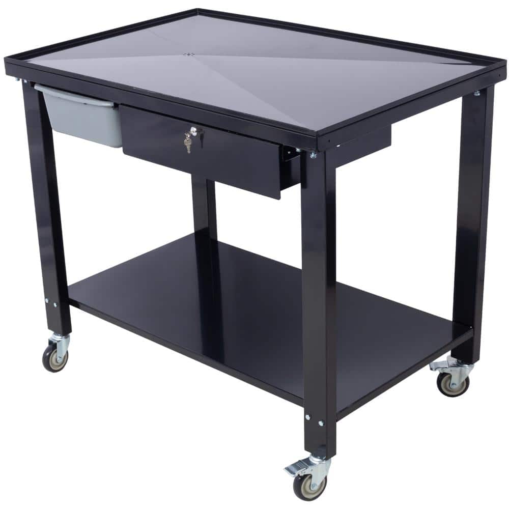 "Transmission Teardown Work Station 1/2 Ton Capacity, Sloping Drain Table, Locking Drawer, 4"" Casters, Black" price history on PriceWatchPro