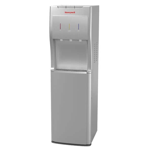 Honeywell Freestanding Bottom-Loading Hot/Room/Cold Water Dispenser with Superior Water Pump in Silver