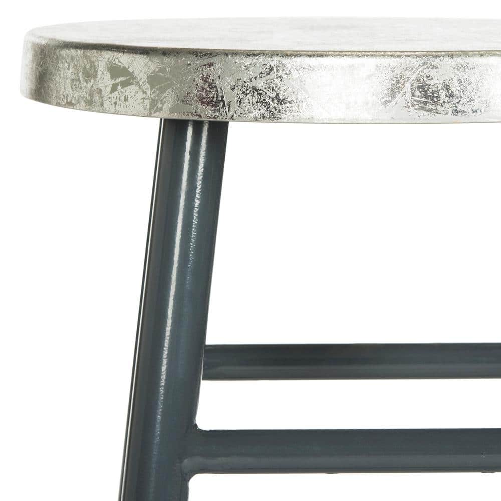 Transitional Gray Iron 24" Backless Counter Stool