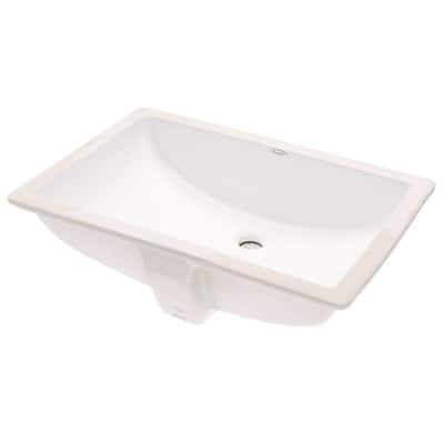 American Standard White Vitreous China Undermount Bathroom Sinks The Home Depot - American Standard Boulevard 17 Undermount Porcelain Bathroom Sink