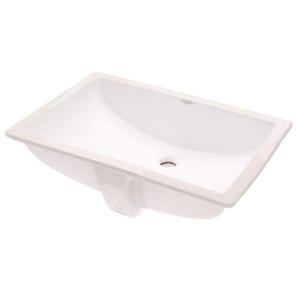 American Standard Studio Rectangular Undermount Bathroom Sink In White 0618 000 020 - What Sizes Do Undermount Bathroom Sinks Come In