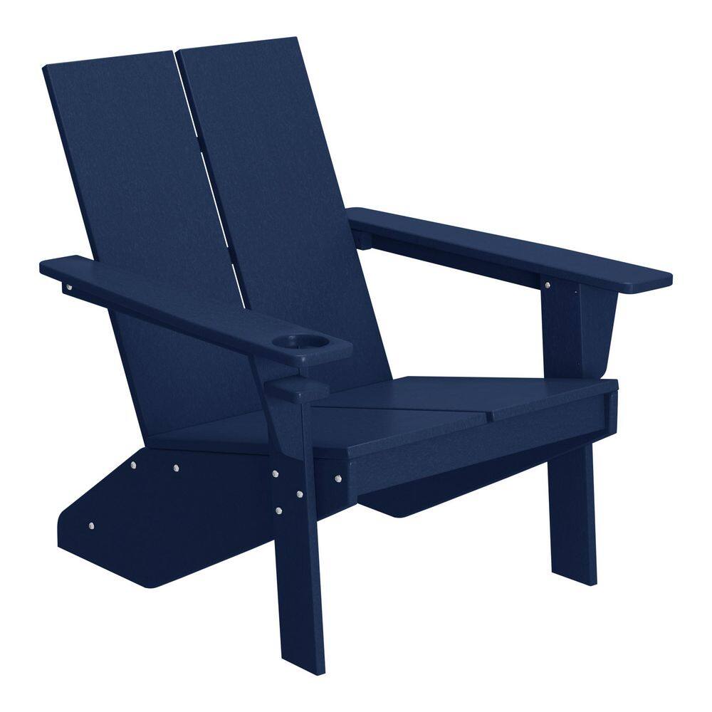 Coastin Outdoor Patio Weather Resistant Modern Poly Plastic Navy Blue Adirondack Chair price history on PriceWatchPro