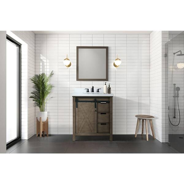 Lexora Marsyas 30-in Brown Bathroom Vanity Cabinet Lexora Marsyas 30-in Brown Bathroom Vanity Cabinet