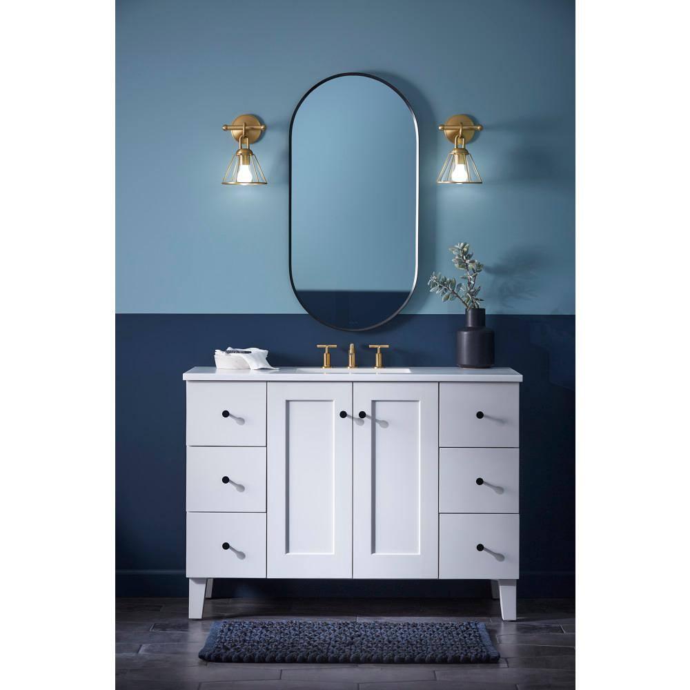 Brushed Brass 11-Inch Dimmable One-Light Sconce