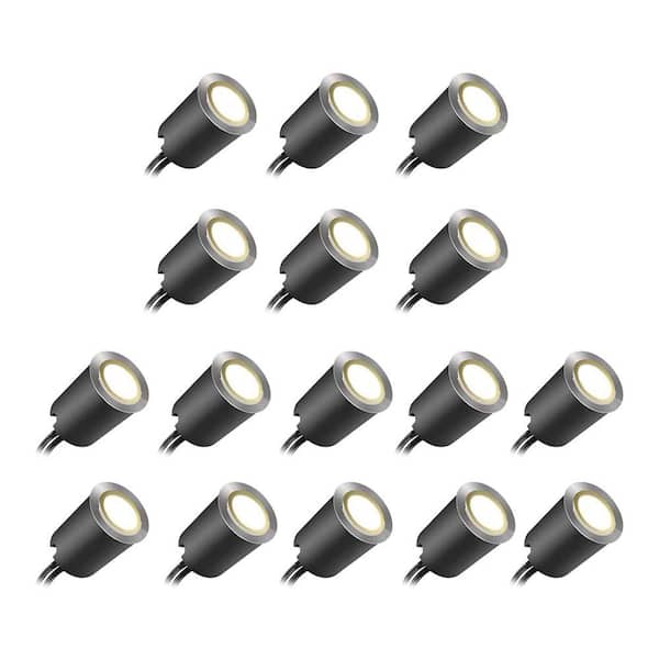 32mm Black Shell Recessed LED Deck Light Kits IP67 Waterproof In Ground Outdoor Landscape Lighting 12V Low Voltage