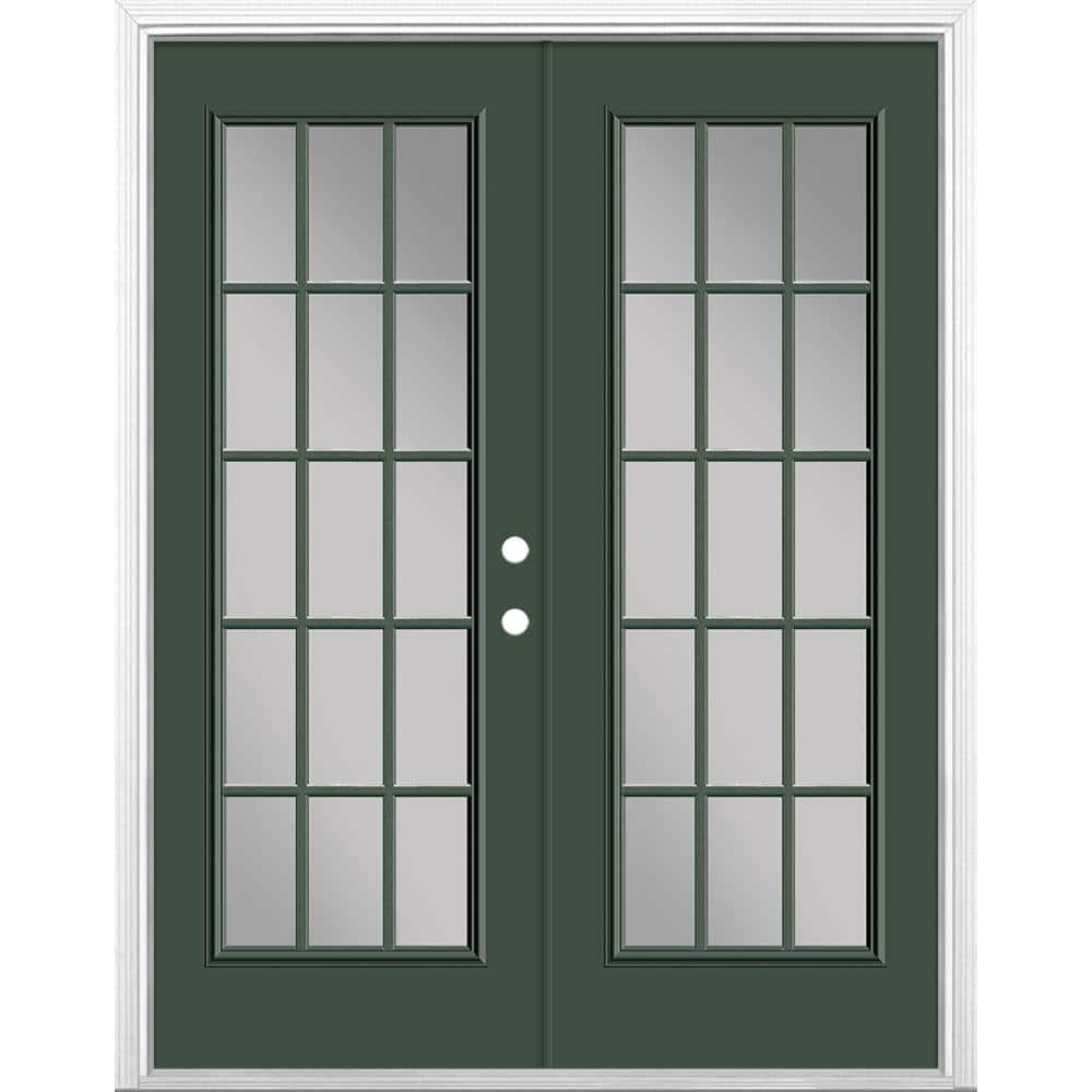 60 in. x 80 in. Conifer Steel Prehung Left-Hand Inswing 15-Lite Clear Glass Patio Door with Brickmold price history on PriceWatchPro