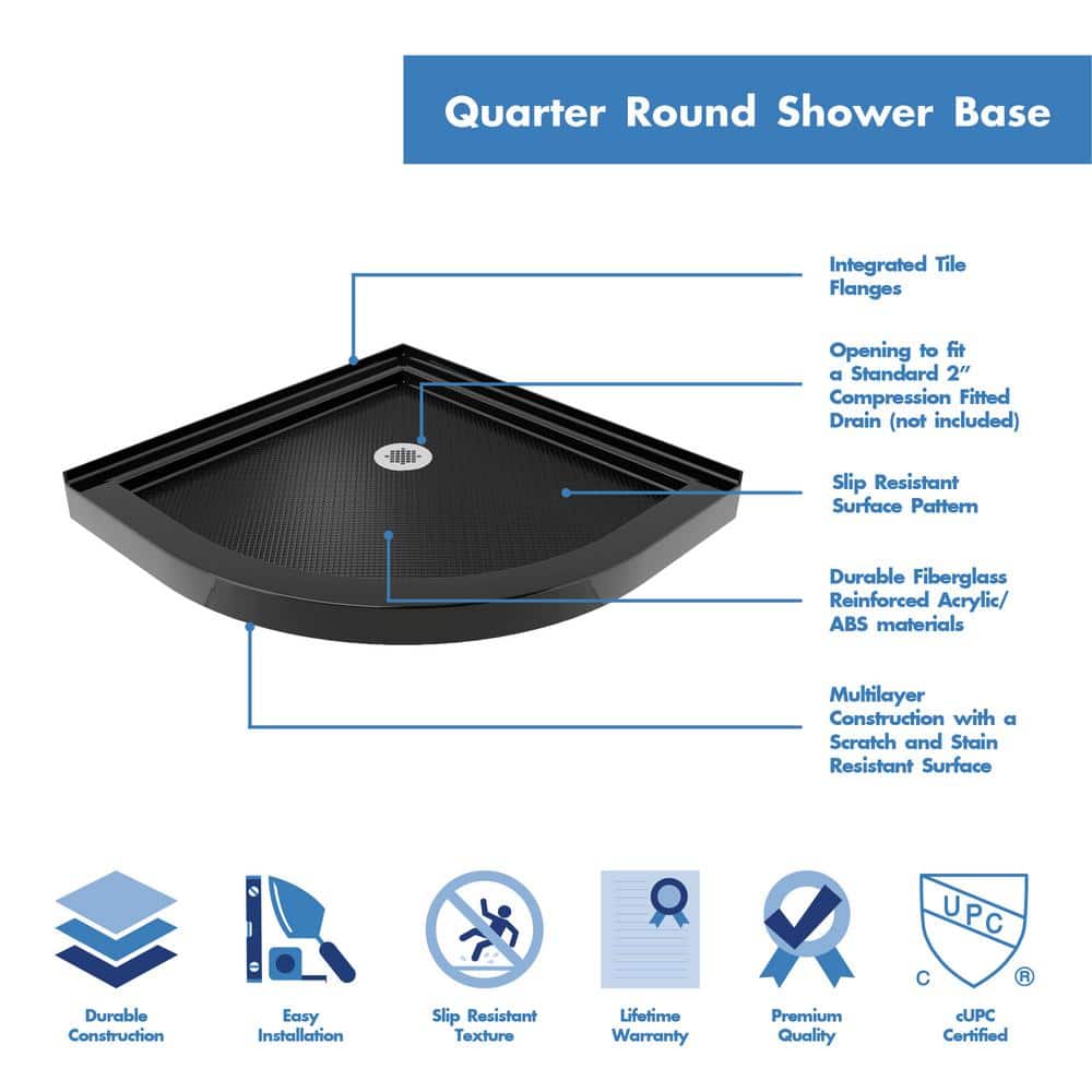 Prime 33" Oil Rubbed Bronze Semi-Frameless Sliding Shower Enclosure with Frosted Glass