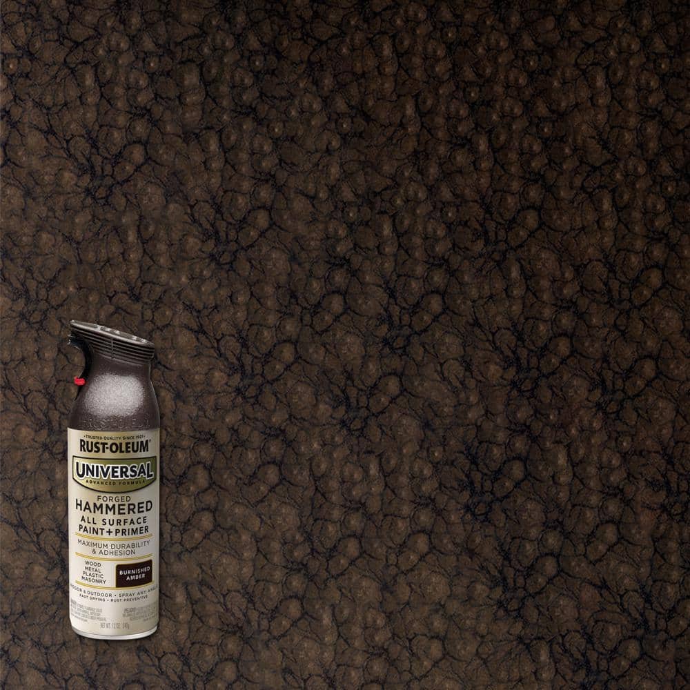 Rust Oleum Universal 11 Oz All Surface Hammered Burnished Amber Spray Paint And Primer In One 342487 The Home Depot - Rust Oleum Forged Hammered Spray Paint Colors