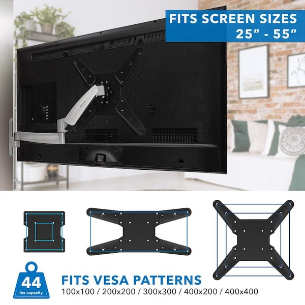 mount-it! Adjustable TV Wall Mount Bracket with Counterbalance Gas