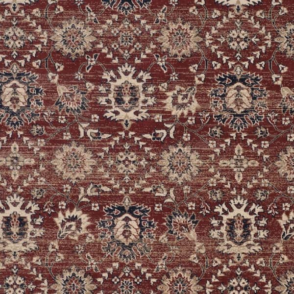 SAFAVIEH Artisan Rust/Navy 8 ft. x 10 ft. Border Area Rug ATN328R