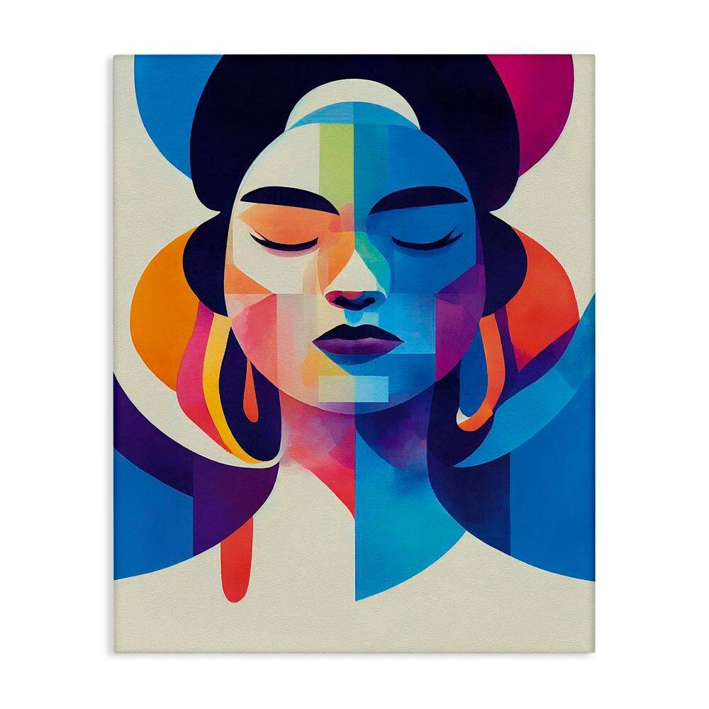 Bold Hue Woman's Face by Incado Unframed People Graphic Art Print 20 in. x 16 in. price history on PriceWatchPro