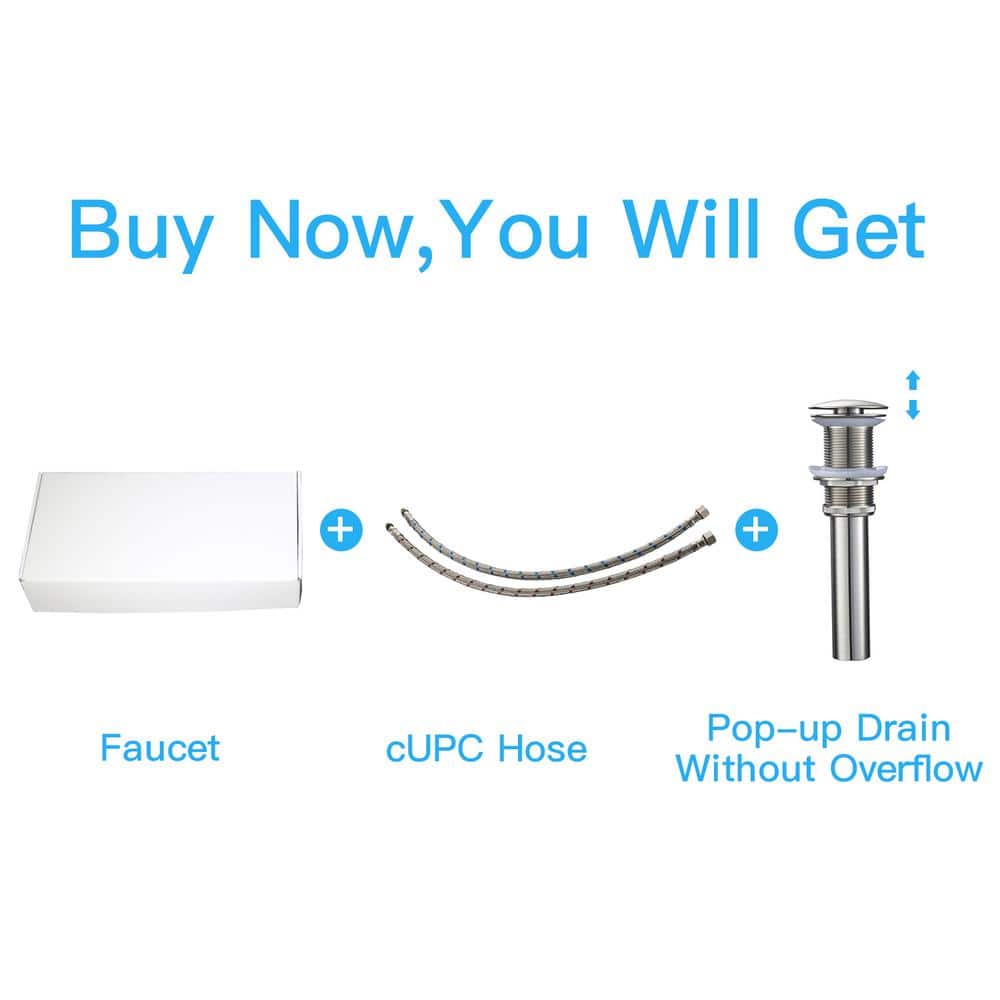 Brushed Nickel Single Handle Waterfall Vessel Sink Faucet with Drain Assembly