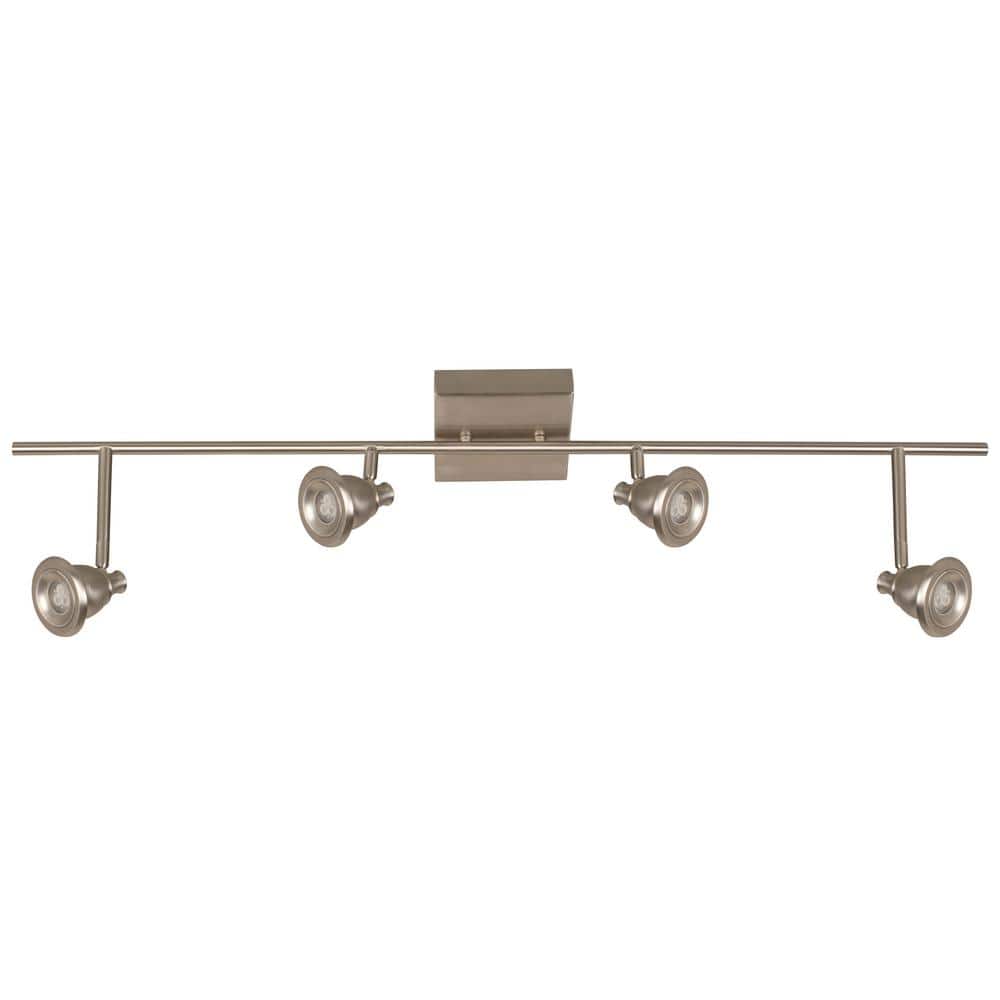 Satin Nickel 37" LED Fixed Rail Track Light Fixture