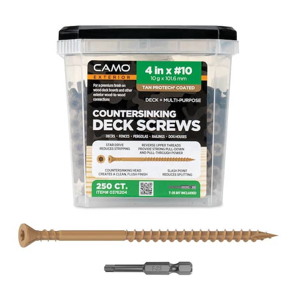 #10 x 4 in. Tan ACQ Rated Star Drive Flat Head Wood Deck Screw (250-piece)
