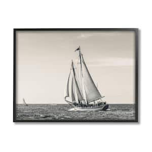 Ship At Full Sail Crowded Boat Photography By Danita Delimont Framed Print Abstract Texturized Art 11 in. x 14 in.