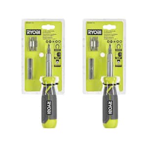 11-in-1 Multi-bit Screwdriver with Cushion Grip Handle (2-Pack)