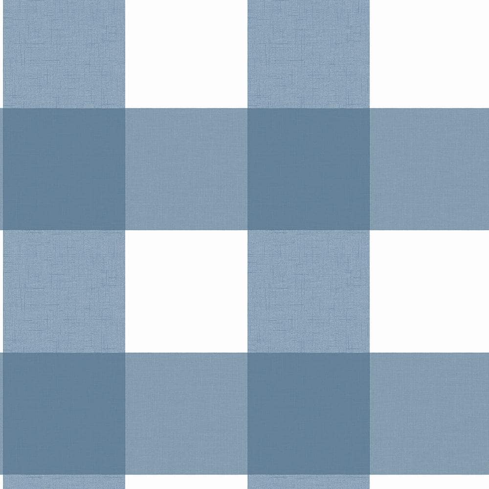 Chesapeake Amos Blue Gingham Strippable Roll (Covers  sq. ft.)  3115-12533 - The Home Depot