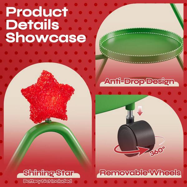 PINMOCO 19.49 in x. 32.48 in. Green Metal Christmas Tree Bakers