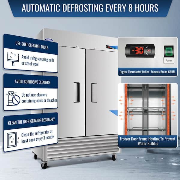 Biscayne Bay 54 in. 49 cu. ft. Commercial Reach-In Auto / Cycle