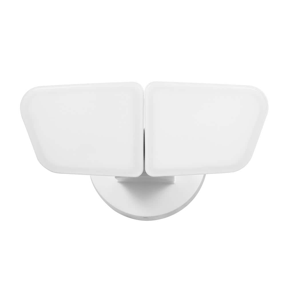22- Watt Equivalent Twin Head White 2200 LM Hardwired Dusk to Dawn Outdoor Integrated LED Flood Security Area Light price history on PriceWatchPro