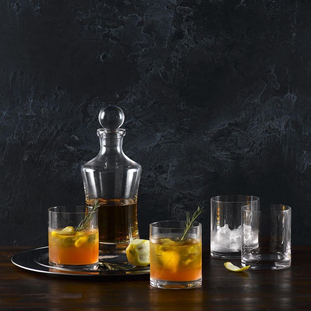 Translucent Crystal Lowball Glass Set of Four