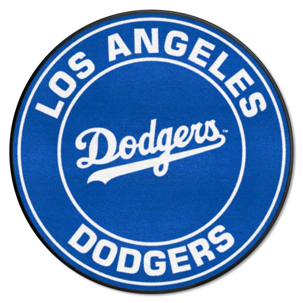 FANMATS Los Angeles Dodgers Blue 2 ft. x 2 ft. Round Area Rug 28680 ...