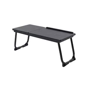 Inga 26 in. Adjustable Laptop Desk Rectangle with Black MDF Top