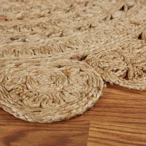 Natural 4 ft. Round Jute Area Rug