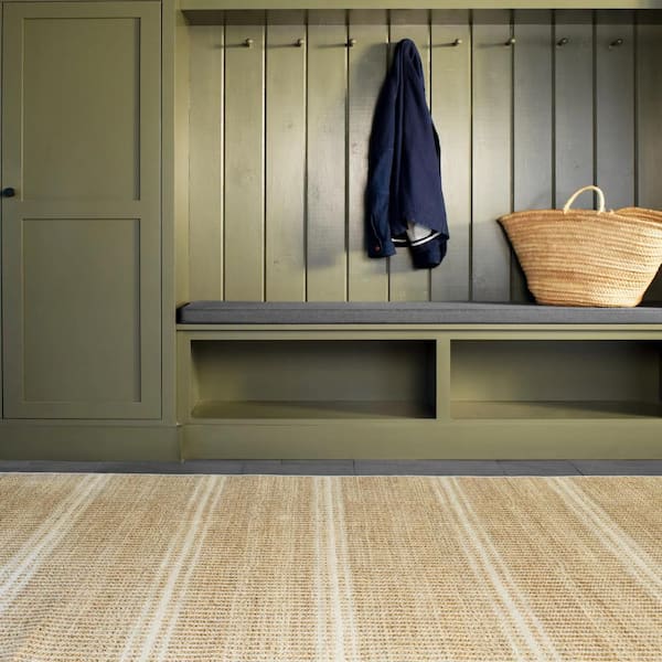 DASH & ALBERT Arbor Machine Washable Natural 8 ft. x 10 ft. Indoor